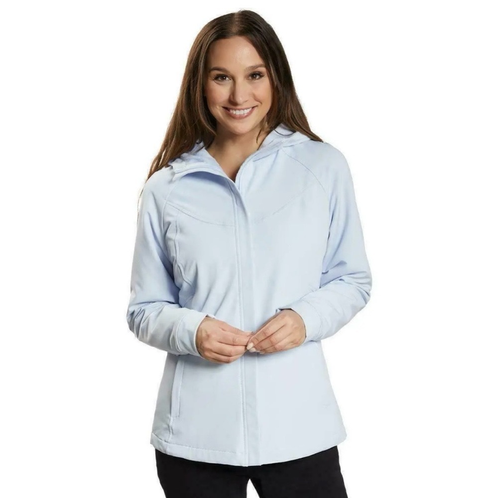 Kirkland Signature Women's Softshell Jacket In Light Blue, Size: XL